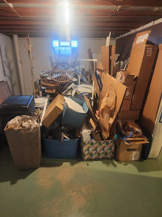 Roll-off dumpster container at job site for 20 Yard Dumpster Rental in Toledo